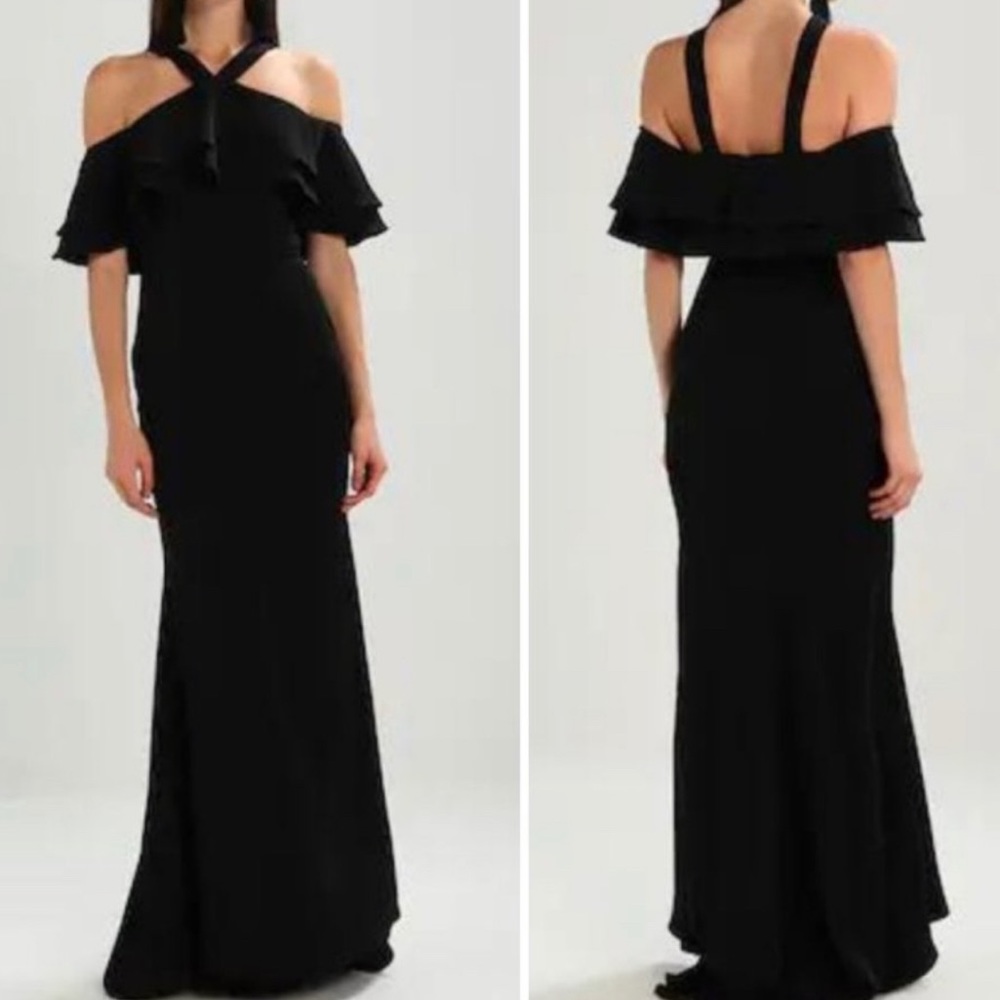 NWT Jarlo Dianne ruffled gown. Size 4.